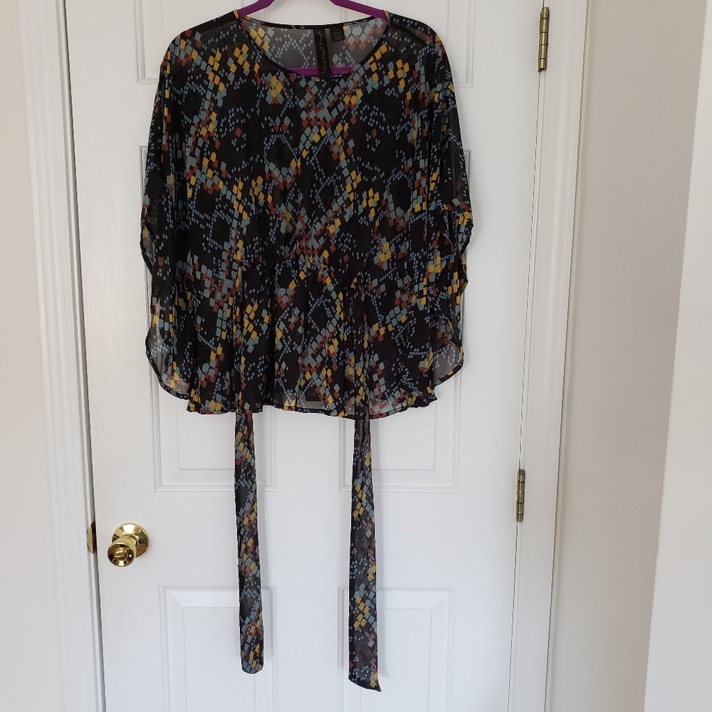 Petticoat Alley Sheer Blouse Size Meduim - Picture 5 of 5